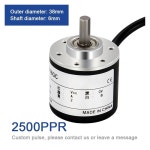 LSCCLMKJ 38MM 증분 인코더 6MM 축 회전 광학 센서 A/B/Z 2/3 상 5/8 와이어 10 1024 3600 PPR 5/24/30 : 엠제이상점