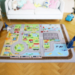 건조가 빠른 KC 사계절 국산 놀이매트 도로매트 아이방러그 100x150cm, 시티 : 피코브룸