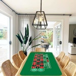 SEETOOGOAMES 포커 테이블탑 매트 레이아웃 - 고무 휴대용 방지 게임 포커 텍사스 룰렛 게임 홀덤 카지노 - 나이트용 DS-PS 블랙잭... 