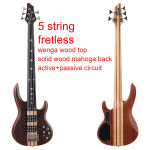 프렛리스 6 현 일렉트릭베이스 기타 5 현 액티브 기타 라 솔리드 사플렐 우드 바디 43 인치베이스 고급 : 오프마켓1