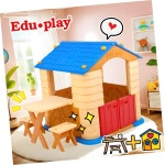 버니벗 에듀플레이하우스2 블루 (집+책상+의자세트) 놀이터장난감 에듀플레이집 유아놀이터 : 토끼궁둥이