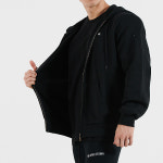 [고스트타운] ECLIPSE GYM 머슬핏 집업 후드티 헬스 짐웨어 블랙 : 고스트타운