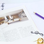 6PCS/LOT Musical notation Pin Folder t06 School Bow H0040 Paper Clip : 레보나스토어