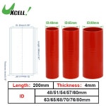 UXCELL 자동차 실리콘 호스 범용 48/51/54/57/60/63/65/68/70/76/80mm ID 200mm 길이 고온 저항 멀티 크기 : 와이즈브릿지01