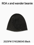 위드코버 | 앤드원더 로아 콜라보 비니 블랙 ROA x and wander beanie : 트레코버