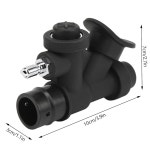 글로모라 다이빙 유니버설 파워 인플레이터, 스쿠버 다이빙 유니버설 45도 구강 파워 인플레이터 K자형 밸브 릴 밸브로 표준 1인치 호스 후방... 