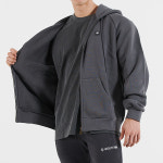 [고스트타운] ECLIPSE GYM 머슬핏 집업 후드티 헬스 짐웨어 다크그레이 : 고스트타운