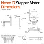 YEJMKJ 5팩 네마 17 스테퍼 모터 2상 1.8 0.84Nm(118.95온스 인치) 고토크 바이폴라 60mm 1.1 2.3A 4와이어 샤프트 24mm 5mm 42 케이블 1M... 