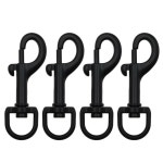 eAj 선네이트 4PCS 스위블 볼트 스냅 후크 아연 합금 헤비 듀티 트리거 볼트 후크 개 목줄 후크 열쇠고리 연결 애완동물 로프 깃발 후크 가죽... 