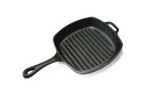 편리한 요리 무쇠 주물 그릴 고기 팬 사각 스테이크 생선 삼겹 불 캠핑 요리 철 아이언 판 : 푸른망고