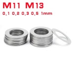 개스킷 플랫 심 스틸 M 1MM 스테인리스 얇은 M11 초박형 M13 5MM 개 두께 2MM 와셔 20 13x19x1mm : 산담리테일
