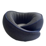 옵틱시온 여행용 목 베개, 업그레이드된 비행기용 블랙 및 퍼플 0908 : 투유픽