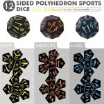 1개 12면 운동 주사위 훈련을 변화시키는 피트니스 포함 하이이트 카디오 요가 가족 게임에 적합 : 만배88