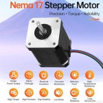 YEJMKJ 5팩 네마 17 스테퍼 모터 2상 1.8 0.84Nm(118.95온스 인치) 고토크 바이폴라 60mm 1.5 2.3A 4와이어 샤프트 24mm 5mm 42 스테퍼... 