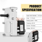리펑 B4415UI -047040 Ph-ccw1 펠릿 스토브 오거 모터, 낮은 작동 데시벨, 시계 반대 방향 오거 모터 1RPM : 헤일상점