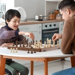 접이식 자석 나무 체스 및 세트  교실  자동차 여행  집  야외 공원용 장난감 : 미주포일