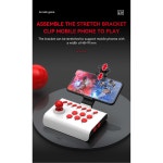 Y02 무선 아케이드 게임 제어 로커 스위치 콘솔 컨트롤러 PC TV 안드 전화 패드 액세 Y02 Bla : sooruby