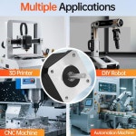 YEJMKJ 5팩 네마 17 스테퍼 모터 2상 1.8 0.84Nm(118.95온스 인치) 고토크 바이폴라 60mm 1.1 2.3A 4와이어 샤프트 24mm 5mm 42 케이블 1M... 
