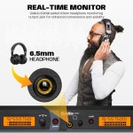 모노 인이어 모니 시스템 2채널 UHF IEM 스테이지 모니터 무대 공연용 40 조정 가능한 주파수 NOG With 2 Receiver : 그린오션0505