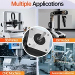 YEJMKJ 10팩 네마 17 스테퍼 모터 2상 1.8 0.16Nm(22.66온스 인치) 고토크 바이폴라 23mm 4.2 0.8A 4리드 샤프트 24mm 5mm 42 스테퍼 모터... 