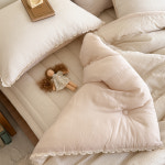 마리엔젤 수수체크 쁘띠토숀 레이스형 모달100 차렵이불 단품 SS : 마리엔젤