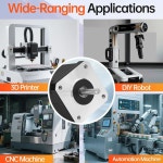 YEJMKJ 5팩 네마 17 스테퍼 모터 2상 1.8 0.84Nm(118.95온스 인치) 고토크 바이폴라 60mm 1.5 2.3A 4와이어 샤프트 24mm 5mm 42 스테퍼... 