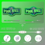 1개 럭키 샷 당구장 LED 네온사인 레트로 스타일 벽 장식 남성용 홀, 게임룸, 아케이드 또는 가족용 : 그리다 컴퍼니