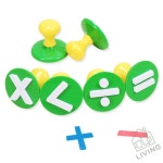 LI 라인 스탬프 6종 연산기호 물감스탬프 어린이도장 : 리빙마켓V