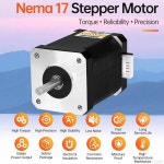 YEJMKJ 5팩 네마 17 스테퍼 모터 2상 1.8 0.84Nm(118.95온스 인치) 고토크 바이폴라 60mm 1.1 2.3A 4와이어 샤프트 24mm 5mm 42 케이블 1M... 