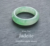 (12호) 미얀마산 애플그린 컬러 빙종 비취옥 반지(I) A jade : white pine