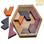 나무 보드 퍼즐 어른 교육 수학 Tangram 게임 성인을위한 장난감 : 나무아미타불몰