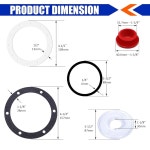 CheMuii 3595995 허브 캡 커버 키트 3434009 허브 캡 4 세트 359-5995 허브 캡 오일 윈도우, 플러그 개스킷 및 볼트 교체, Semco 343-4009... 