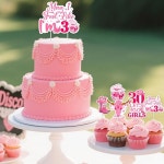 패글랜드 디스코 카우걸 30번째 생일 케이크 장식, 웨스턴 로데오 토퍼 맨 나는 30살 여성을 위한 컵케이크 추천 파티 : 초코마아켓