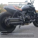 VOGE CU525 CU-525 525CU 수정된 폐쇄 허브 커버 전면 및 후면 타이어 링 금속 장식 커버 Black Warrior : 코지마켓1