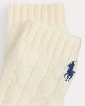 Polo Ralph Lauren Cable-Knit Wool-Cashmere Gloves 100053901 Cream : BRAND FIESTA