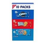 나비스코 쿠키 버라이어티 팩, 오레오, 너터 버터, 칩스 AHOY!, 스낵 팩 10개(팩당 4개) 4 cookies per pack : 포에이 인터내셔널