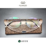 함부르크 클래식 h9811 01 매트 블랙 50 사이즈 라운드 티타늄 안경 : 상은안경