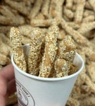 듬뿍스쿱 구운참마깨스틱 꼬숩 달콤 바삭 부모님 건강 간식 추억의 옛날 과자 강추 350g : 듬뿍스쿱