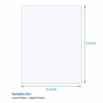 및 잉크젯 프린터용 L LIKE 500매 매트 스티커 용지 풀 시트 8-1/2 x 11 자체 접착 배송 라벨, 흰색(500매) 8.5 x 11 500 Sheets : 먼길시장