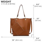 스칼튼 여성용 인조 가죽 지갑 및 핸드백, 숄더백, 탑 핸들 사첼, 파우치 포함 호보백, H1035 Black Medium : 템사냥꾼