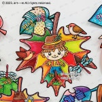 허수아비 꾸미기 가을미술 유치원 만들기 초등 미술활동 돌봄교실 색칠도안 어르신 활동지 : 아트엠