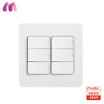 제일전기 디아트 화이트 3로 6구(단로5+3로1) 스위치 : 머슬전기