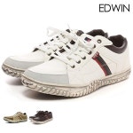 EDWIN 남성 edm345 스니커즈 로우 컷 캐주얼 PU 가죽 라인 Pattern Colored Soles 레이스업 3색상 : 55플레이스