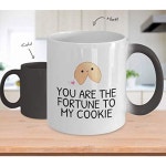 리얼피플굿즈 귀여운 로맨틱 커피 머그잔 - 발렌타인데이 선물 포춘 투 마이 쿠키 컬러 체인지 사랑하는 사람을 위한 : 포에이 인터내셔널
