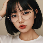 글라스우스 H1622 베타티타늄 초경랑 남자여자 메탈 안경테 : 이노티스토어