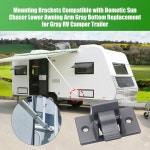 3104653.005 RV 캠퍼 트레일러 하단 마운팅 브래킷 차양 그레이(2팩) 3110811.009M A&E 암 풋 교체 도메틱 8300 8500 9000용... 