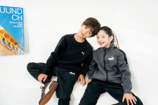 푸마 겨울 동복 후리스 트레이닝 세트 태권도 단체 키즈 상하 세트 : 골드스포