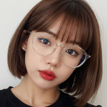 글라스우스 H1422 초경량 아케마 베타티타늄 뿔테 남자 여자 안경테 : 이노티스토어