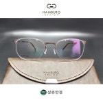 함부르크 클래식 h9807 02 매트 브라운 52 사이즈 라운드 스퀘어 티타늄 안경 : 상은안경