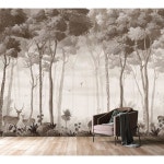 PYFFYP - 열대 사파리 아닌 유아용 가 정글 벽 벽화 앤 필 빈티지 벽지 스틱 P024 112 x 73 : 직구팡몰